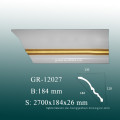 Einfache Installation Innendekoration PU Plain Cornice Molding